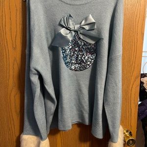 Light Blue Christmas Sweater